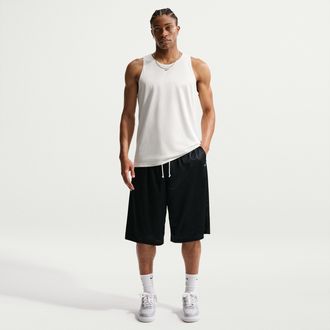 Nike Mens Standard Issue Dri-FIT 14 Practice Mesh Basketball Shorts in Black | IR0722-010