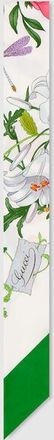 Gucci Printed Silk Ribbon, White, Silk