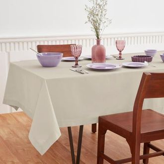 Solino Home Cotton Linen Plain Tablecloth for Dining Table, Holiday and Everyday Table Decor - Dru at Nordstrom, Size Xx-Small