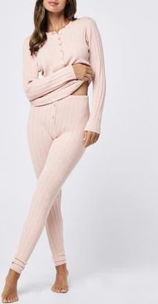 Papinelle Sleepwear Pointelle Pajamas in Pearl Blush at Nordstrom Rack, Size X-Large