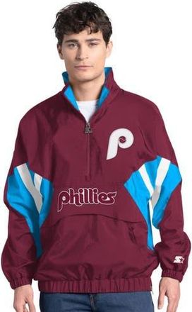 Starter Mens Starter Burgundy Philadelphia Phillies Cooperstown Chief Half-Zip Pullover at Nordstrom, Size Xxx-Large