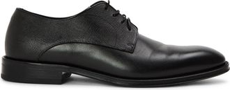 HUGO BOSS Mens Derrek Derby Shoes in Black - Size UK 11