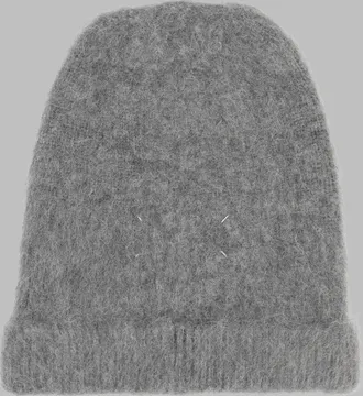 Maison Margiela Mens Beanie Wool And Alpaca Grey Hat