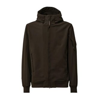 C.P. Company C.p. Company, Jassen, Heren, Zwart, XL, Leer, Shell-R Hooded Lens Jacket