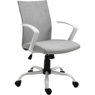 Vinsetto Vinsetto - Sedia Ergonomica Girevole Sedia per Scrivania in Tessuto Grigio Chiaro