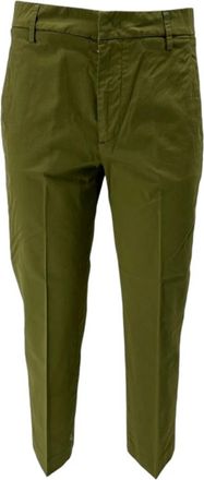 Dondup Military Chino Broek Enkellengte - Dames - Vrijetijds broeken - Groen - W26 - Katoen - Broeken