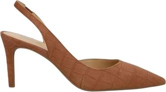 Michael Kors Alina Flex Sling Pump - Dames - Pumps - Bruin - 38 EU - Leer - Schoenen