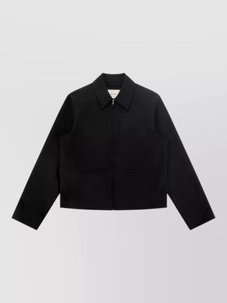 Entire studios point collar jacket chest and side pockets