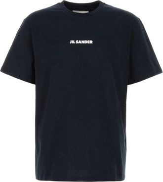 Jil Sander Navy Blue Logo T-Shirt