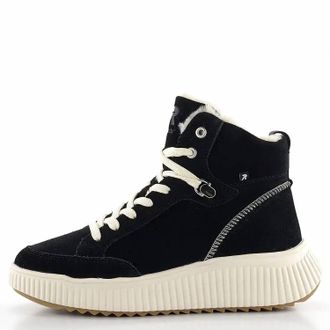 Revolution Womens Rieker Lace Up Sneaker In Black
