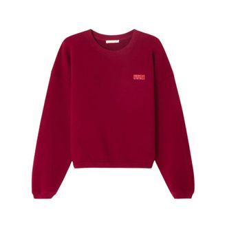 American Vintage Vintage stijl ronde hals sweatshirt - Dames - Sweatshirts & Hoodies - Rood - Maat: L Katoen