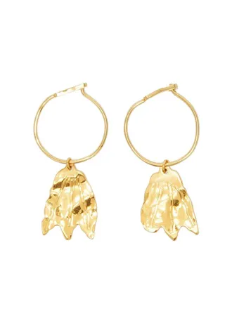 Jil Sander Oorbellen met bloemdetail - Goud