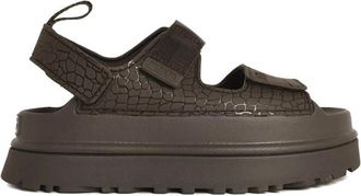 UGG Embossed Straps Leather Sandals