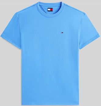 Tommy Jeans Regular Fit T-Shirt aus reiner Baumwolle in Metallic Blue, Gr&ouml;&szlig;e XXL