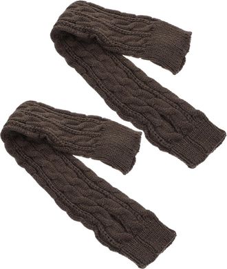 Aboofan Long Warm Thermal Sleeves for Winter Knitted Fabric Arm Sleeves Keep Warm Outdoor Use