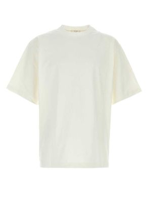 The Row White Solid Crew Neck T-Shirt
