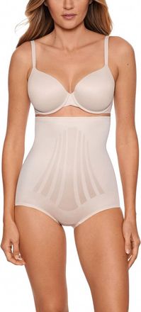 Miraclesuit Modern Miracle Lycra Fitsense Hi-Waist Brief In Beige
