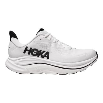 Hoka One One Clifton 10 Running Shoe in White/Black Men