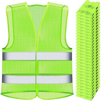 OEM Chaleco De Alta Visibilidad (30 Unidades), Reflectante, De Malla, Ajustable, Para Hombre Y Mujer, Ideal Para Exteriores
