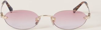 Miu Miu Logo Sunglasses, Woman, Gradient Pink Lenses