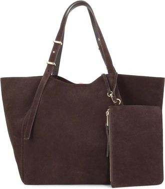 Kazar Grote Su&egrave;de Shopper - Dames - Shoppers - Bruin - ONE Size - Su&egrave;de - Tassen