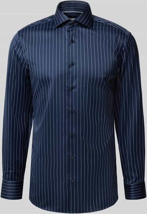 Eterna Slim Fit Businesshemd mit Kentkragen in Marine, Größe 39