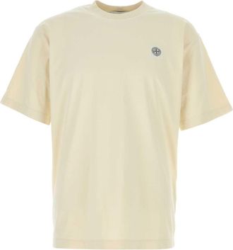 Stone Island Cream Cotton T Shirt