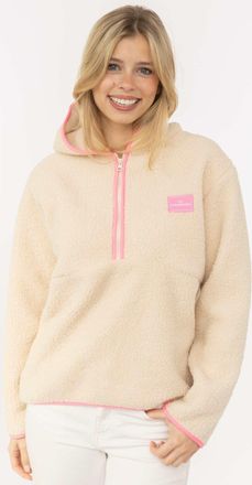 Zwillingsherz Hoodie ZWILLINGSHERZ Zwillingsherz, Damen, Gr. XL, light beige, Obermaterial: 100% Polyester, Sweatshirts Hoodie, kuschelig, praktischer Zipper, Kontr