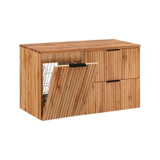 Petits Meubles Mueble bajo lavabo 100cm cesto de ropa paneles mdf madera