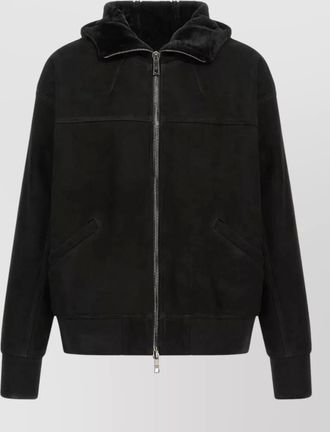 Giorgio Brato leather oversized hooded jacket