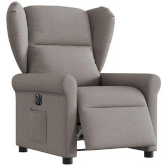vidaXL Sill&oacute;n Reclinable El&eacute;ctrico Tela Gris Taup&eacute; Vidaxl