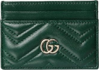 Gucci Wallets & Cardholders, female, Green, Size: ONE SIZE GG Marmont Card Holder