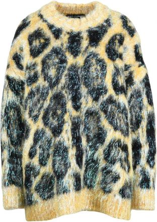 Dolce & Gabbana Maglia-Abito Over Lam&egrave; - Dames - Ronde hals truien - Veelkleurig - 2XS - Wol - Truien & Vesten