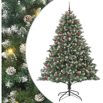 vidaXL &Aacute;rbol De Navidad Artificial Verde 210 Cm Pvc, Pl&aacute;stico Y Acero