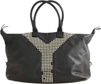 Saint Laurent Pre-owned Tote Bags, female, Black, Size: ONE SIZE Pre-owned Easy rock Shoulder Bag