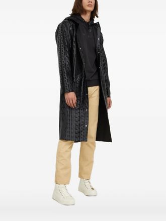 Bruuns Bazaar Bertil printed logo hoodie - Black