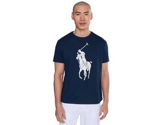Polo Ralph Lauren Classic Fit Big Pony Jersey T-Shirt Mens Clothing Cruise Navy : SM, Cotton