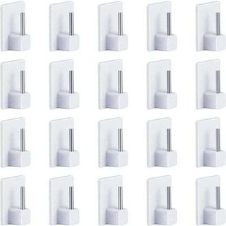 OEM 20 Ganchos Adhesivos Para Cortinas, Ganchos Autoadhesivos Para Barras De Cortina, No Requieren Perforaci&oacute;n - Crezuo