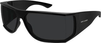 Saint Laurent SL806001 Shield Full Rim Sunglasses - Black