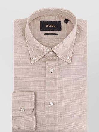 HUGO BOSS tailored cotton shirt buttoned collar