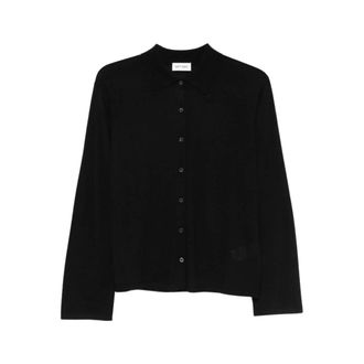 Soft Goat Shirts, female, Black, XS, Button-Fastening Long-Sleeve Shirt
