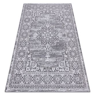 RugsX Rugsx - Alfombra De Cuerda Sisal Loft 21213 Ornamento Gris / Plateado / Marfil Grey 160x230 Cm