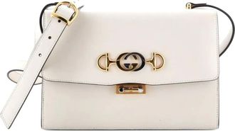 Gucci Zumi Flap Leather Small shoulder bag - Wit