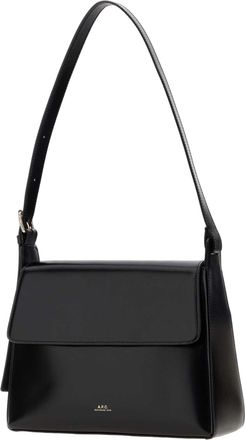 A.P.C. Womens Virginie Shoulder Bag Black Vache