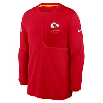 Nike Kansas City Chiefs Sideline Coach Nike Mens Dri-FIT NFL Long-Sleeve Top in Red | 03B1080K7G-B8B