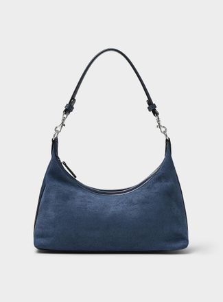 Simons Womens Velvety faux-suede shoulder bag