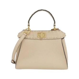 Fendi Pre-owned Vintage Handbag - Dames - Pre-owned - Beige - Maat: ONE Size Leer
