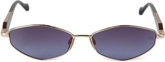 Ana Hickmann Womens Sunglasses Gold-Black Metal Eyewear - Gold/black