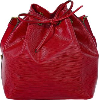 Louis Vuitton Petit Noe Epi Leather Red Leather Handbag (Pre-Owned)