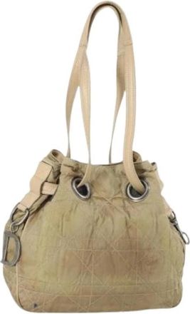 Dior Pre-owned Nylon Bucket Bag - Dames - Vintage Tas - Beige - ONE Size - Nylon - Vintage